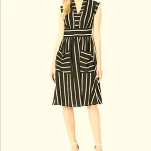 VINCE CAMUTO striped black dress NEVER BEEN WORN, TAGS ATTACHED Size 14
